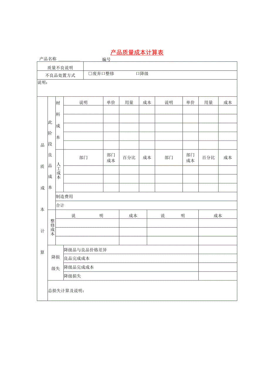 产品质量成本计算表.docx_第1页