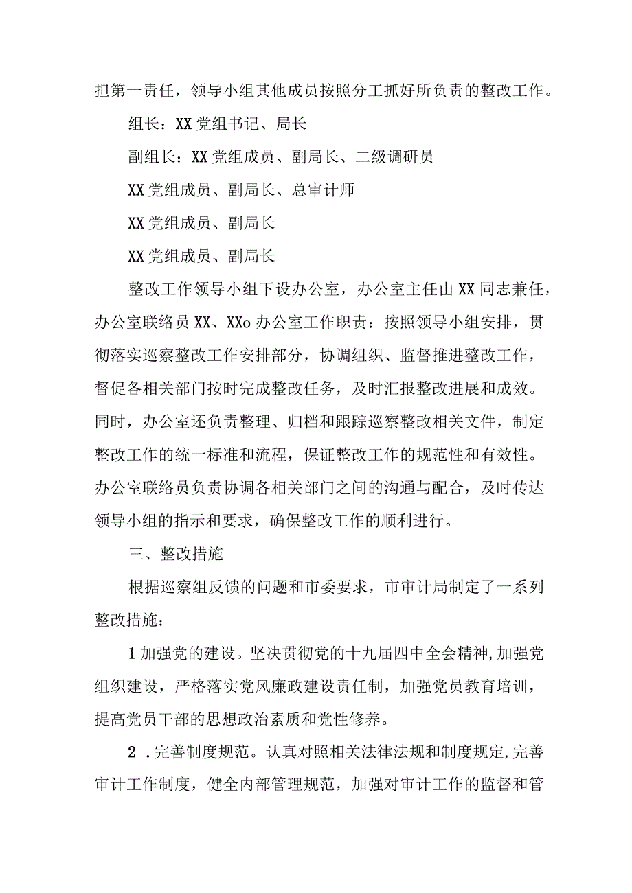 某市审计局关于巡察反馈问题的整改方案.docx_第2页