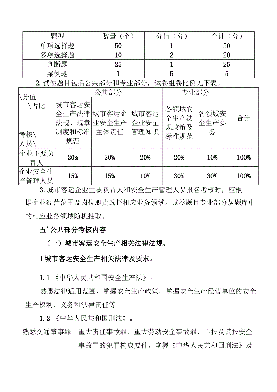 城市客运企业主要负责人和安全生产管理人员安全考核大纲.docx_第2页