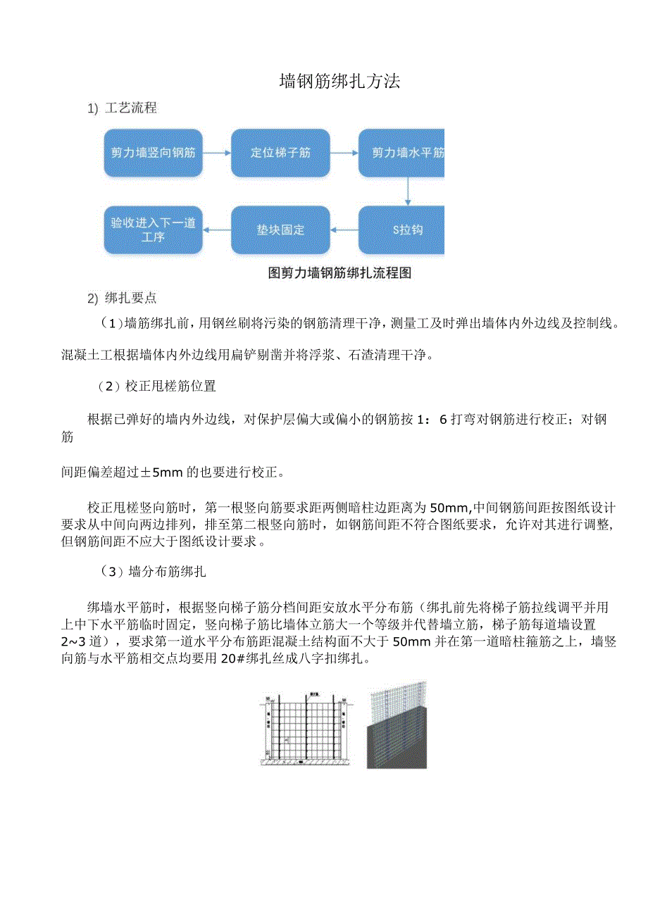 墙钢筋绑扎方法.docx_第1页