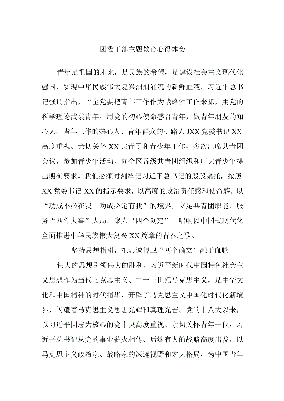 团委干部主题教育心得体会.docx_第1页