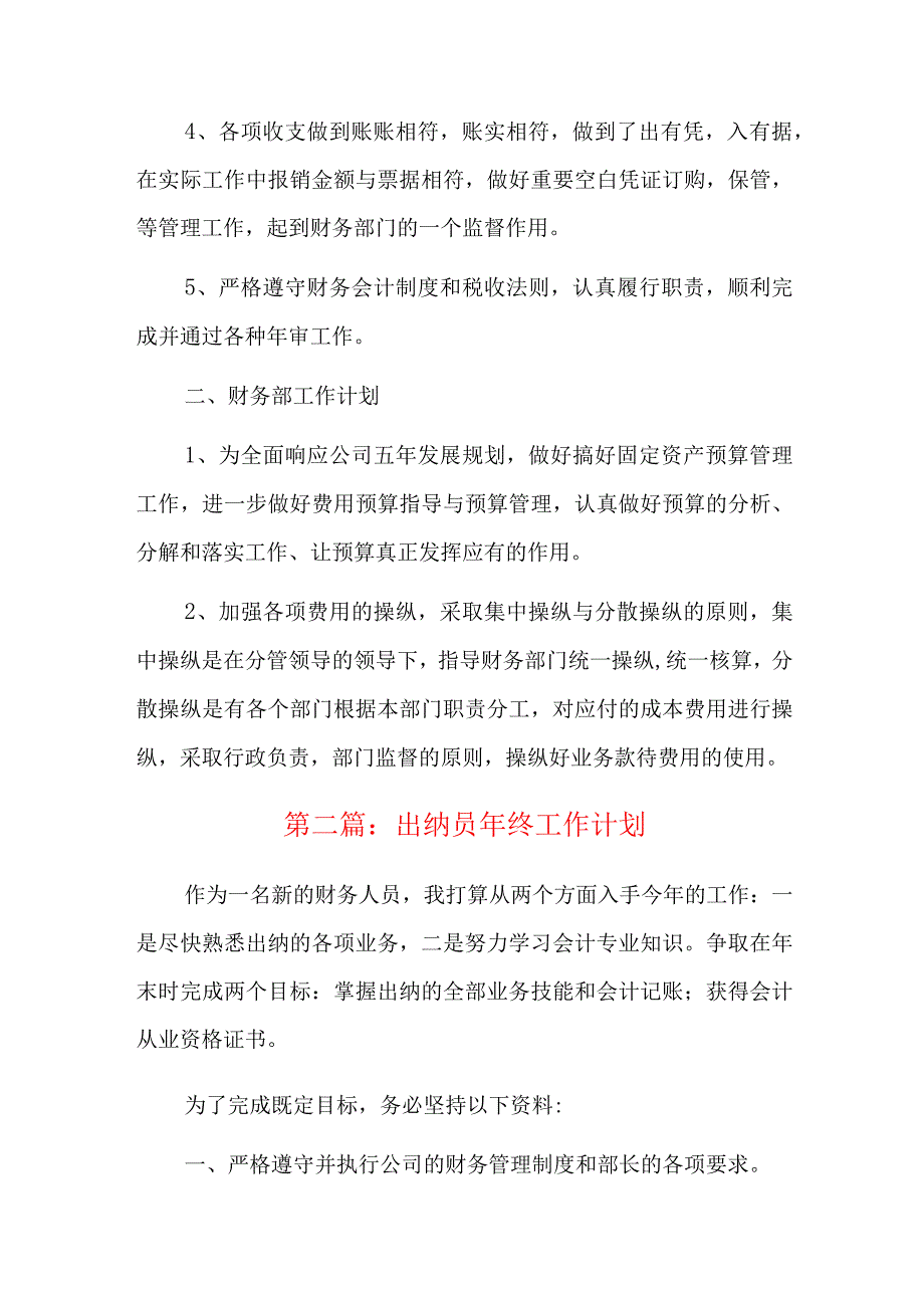 出纳员年终工作计划四篇.docx_第2页