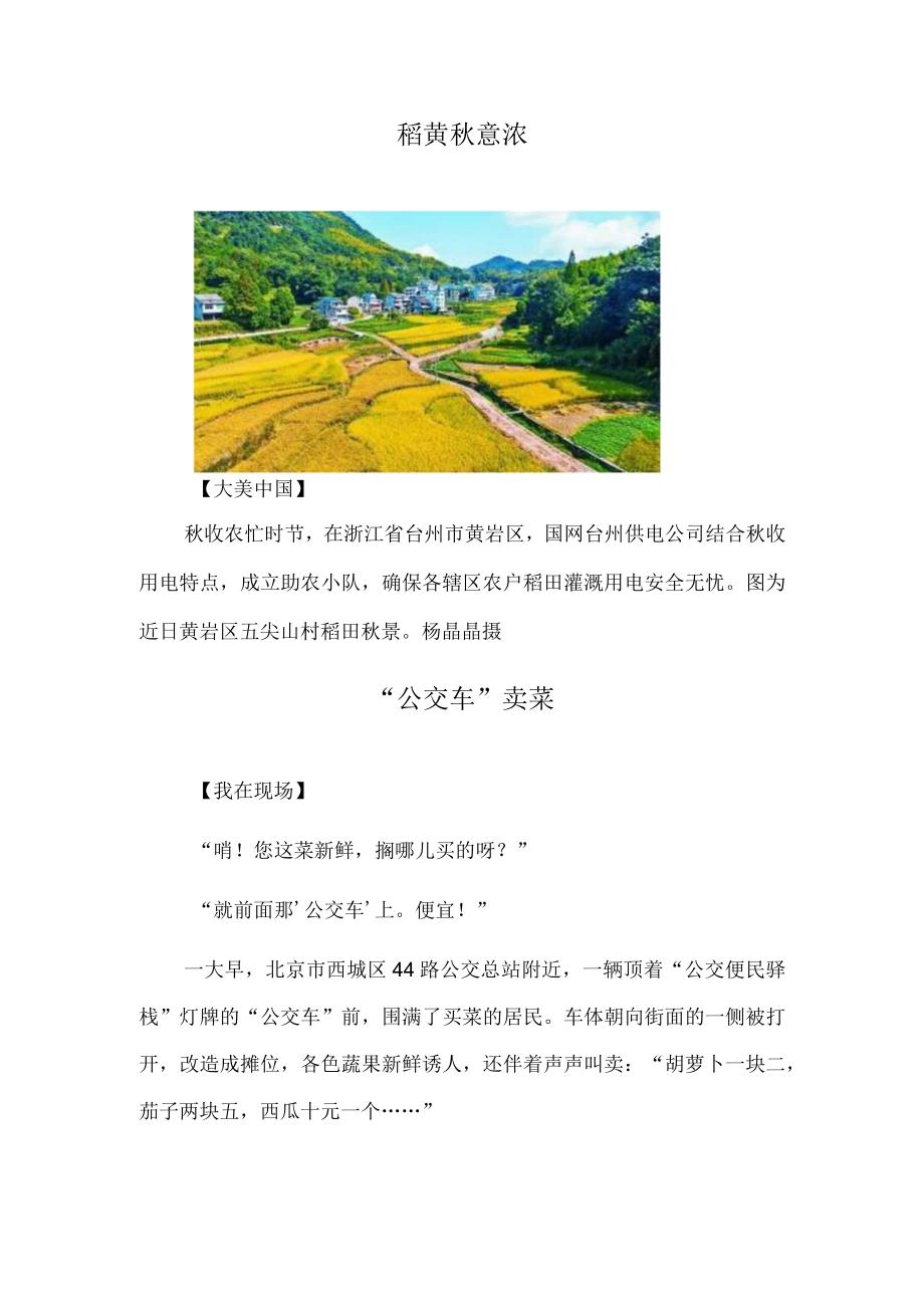 稻黄秋意浓 “公交车”卖菜.docx_第1页