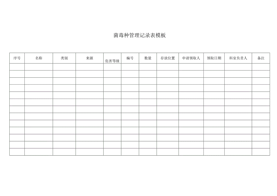 菌毒种管理记录表模板.docx_第1页