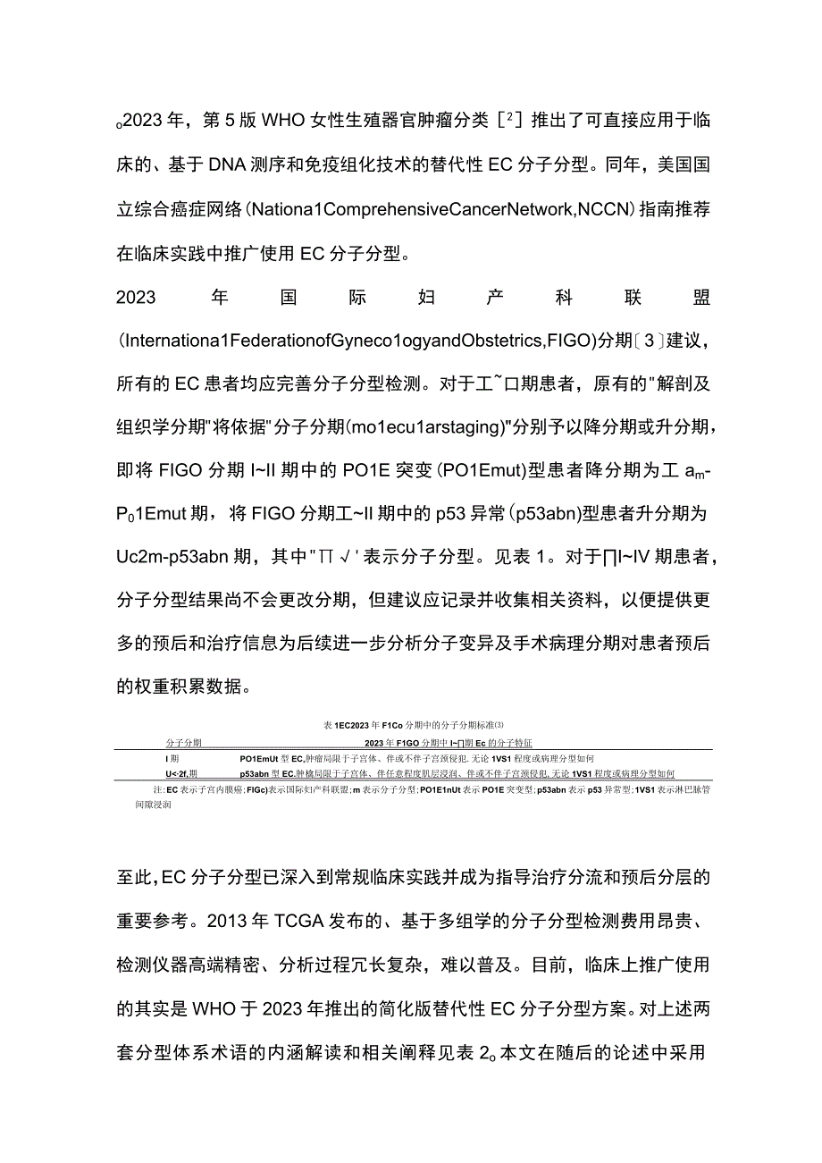 2023子宫内膜癌分子分型对临床治疗和预后的指导意义.docx_第2页