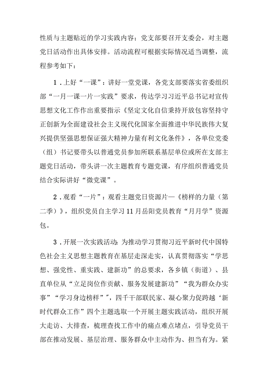 2023年11月份主题党日活动安排范文2篇.docx_第2页