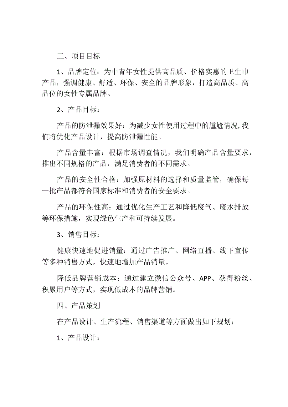 卫生巾项目策划方案.docx_第2页