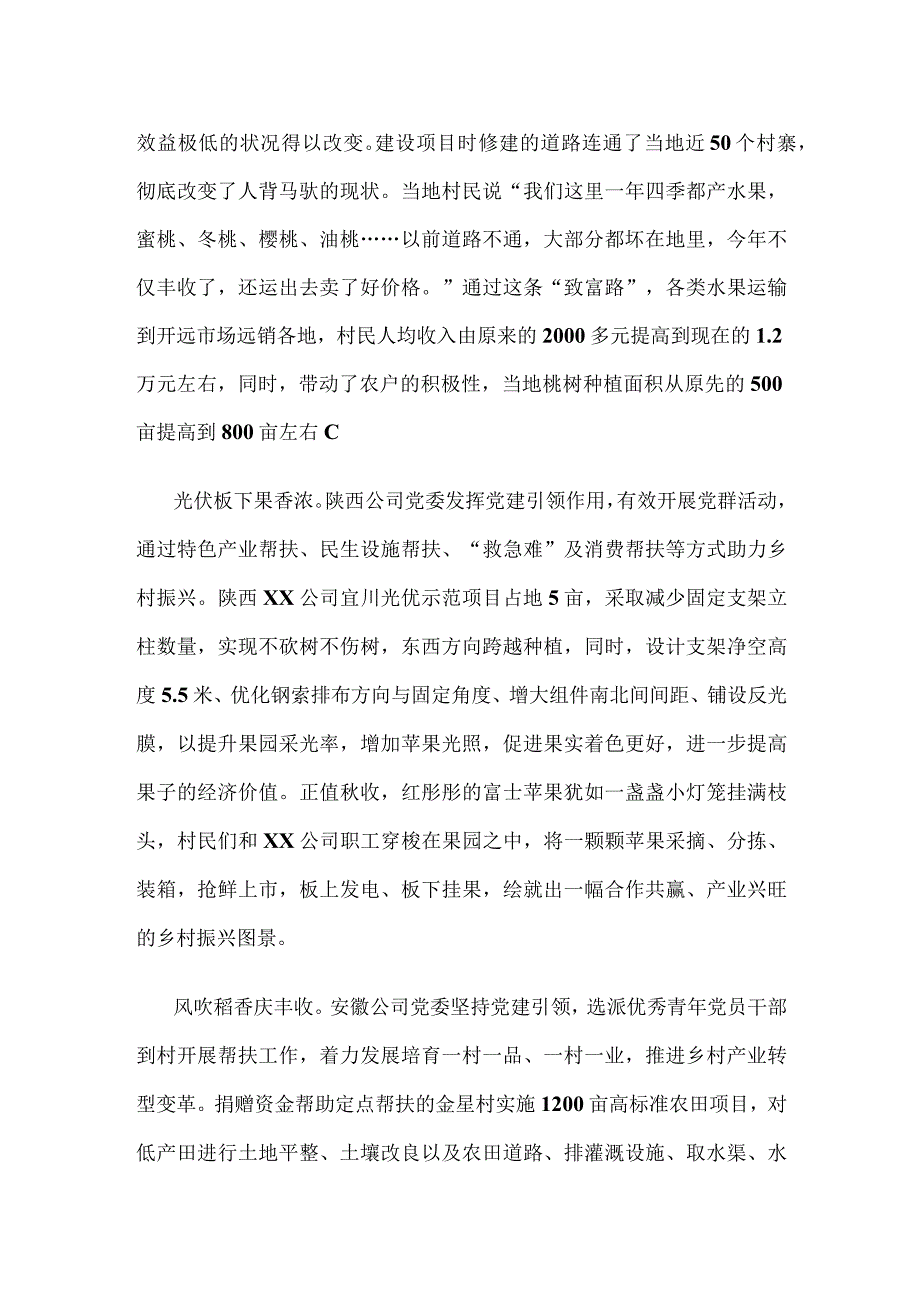 国有企业助力乡村振兴工作总结汇报.docx_第2页