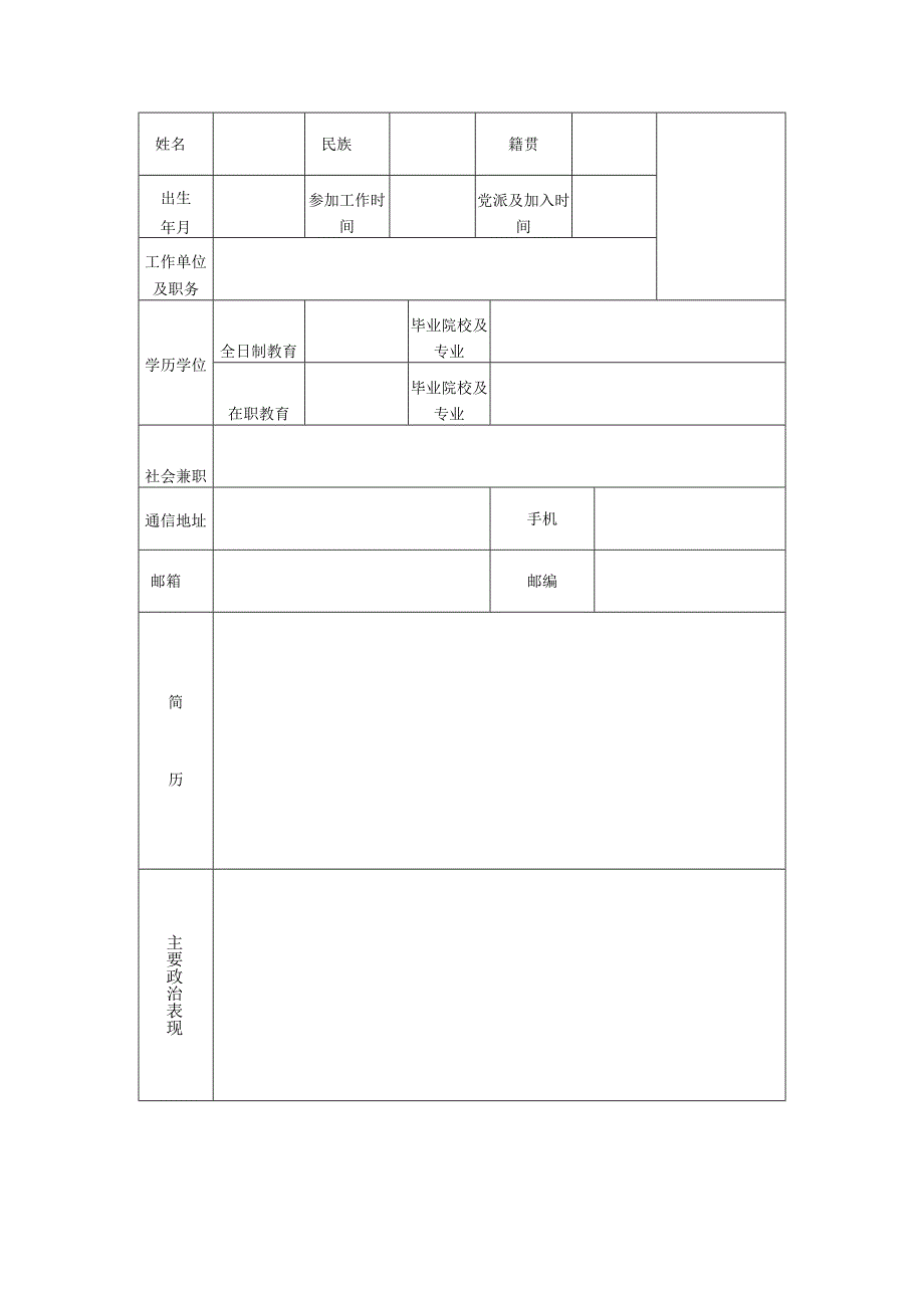 妇女联合会执行委员会委员候选人登记表.docx_第2页