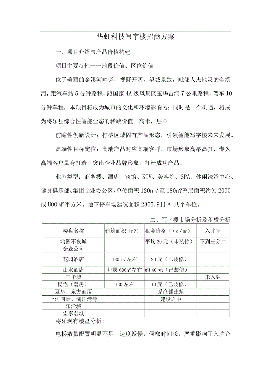 华虹科技写字楼招商方案.docx_第1页