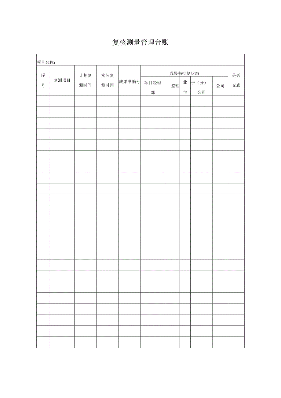 复核测量管理台账.docx_第1页