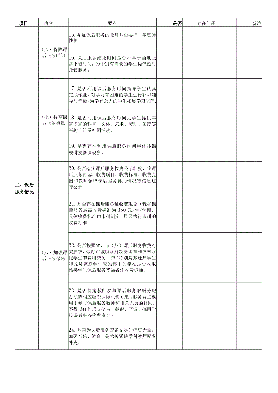 双减及课后服务督查用表模板.docx_第2页