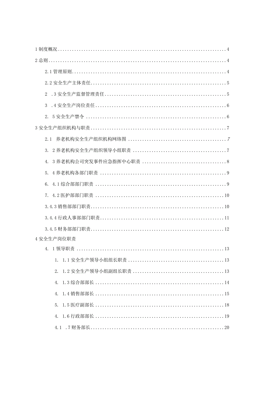 养老机构安全管理组织架构及安全生产责任制度.docx_第2页