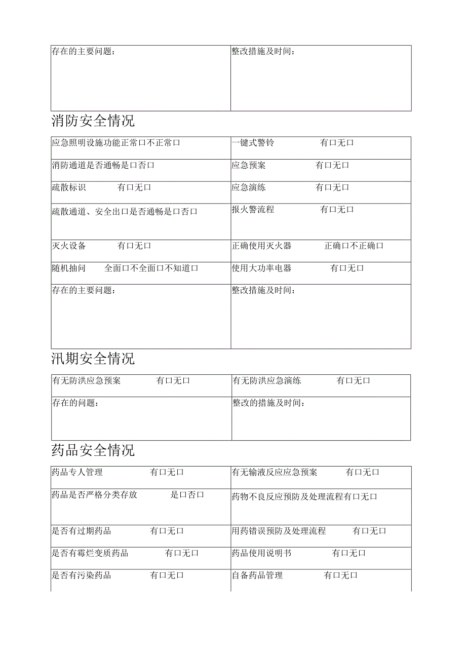 医院临床科室安全生产排查督查记录表.docx_第3页