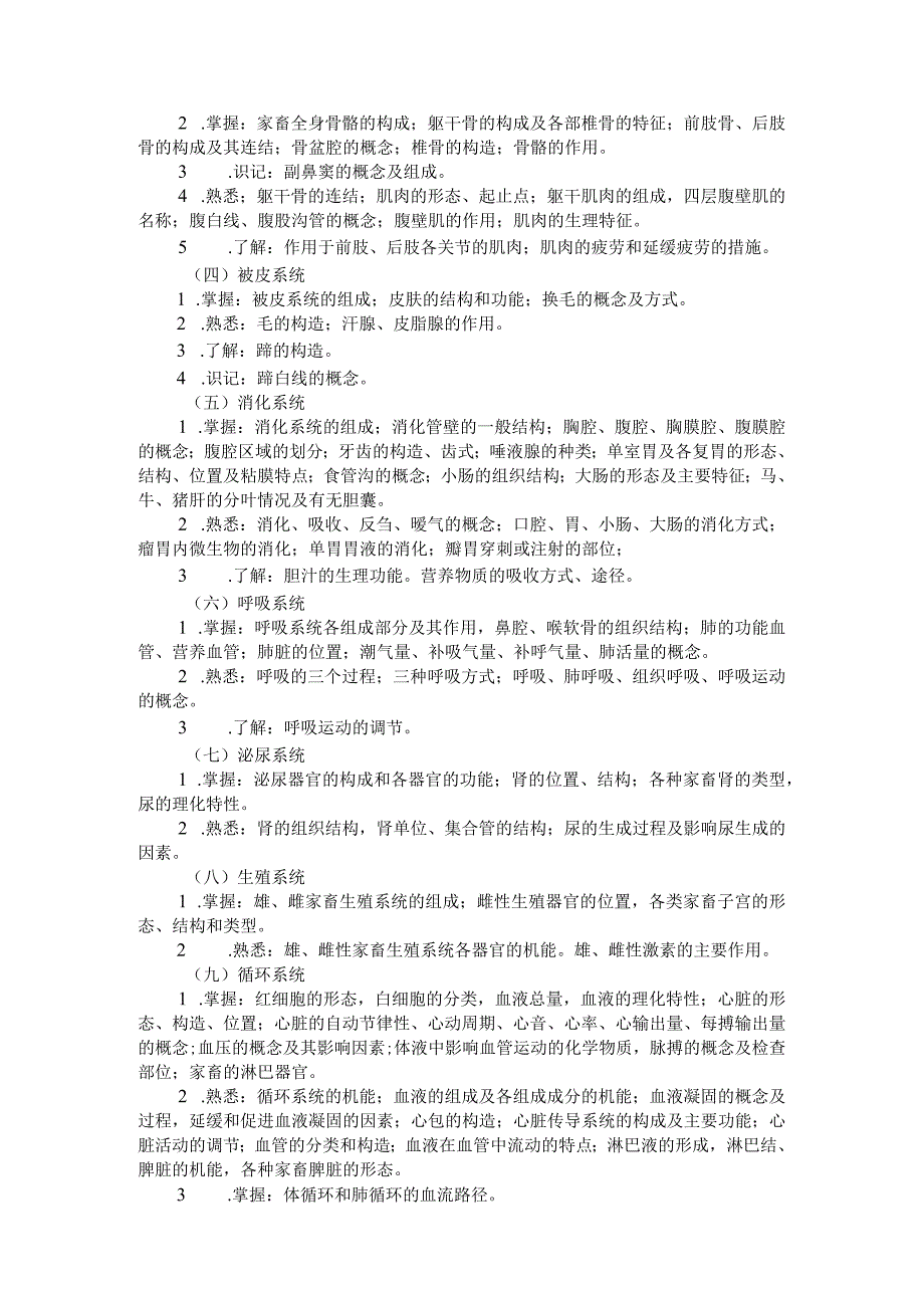 2024河北省普通高等学校对口招生畜牧类专业考试大纲.docx_第2页