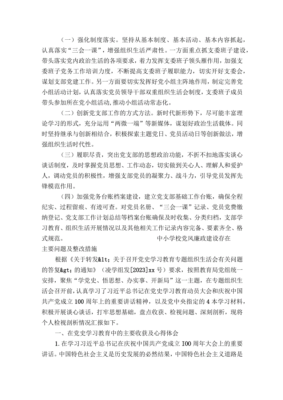 中小学校党风廉政建设存在主要问题及整改措施.docx_第2页