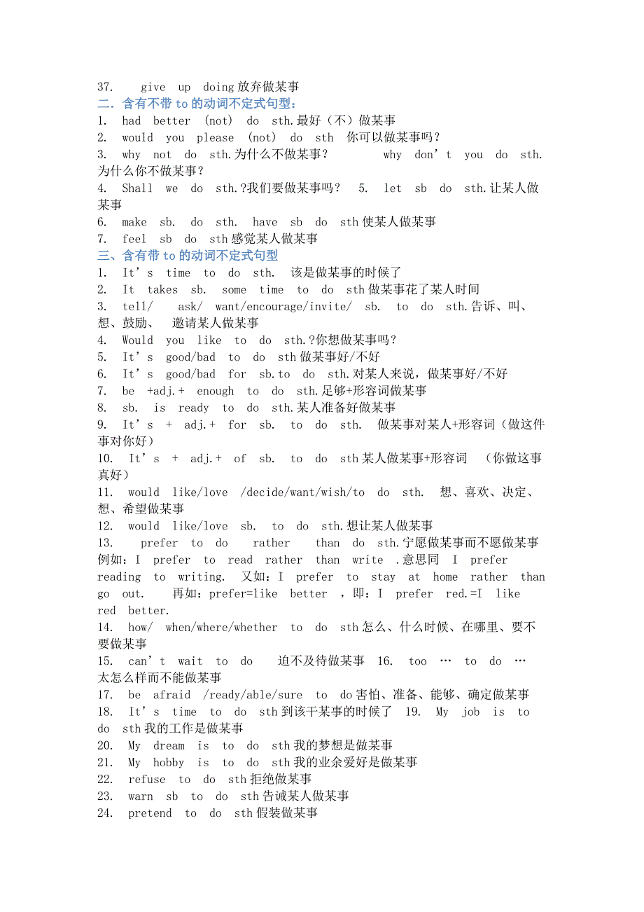 初中英语动词+doing和+to do 分类总结.docx_第2页