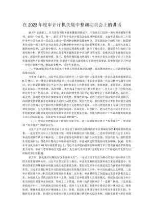 在2023年度审计厅机关集中整训动员会上的讲话.docx