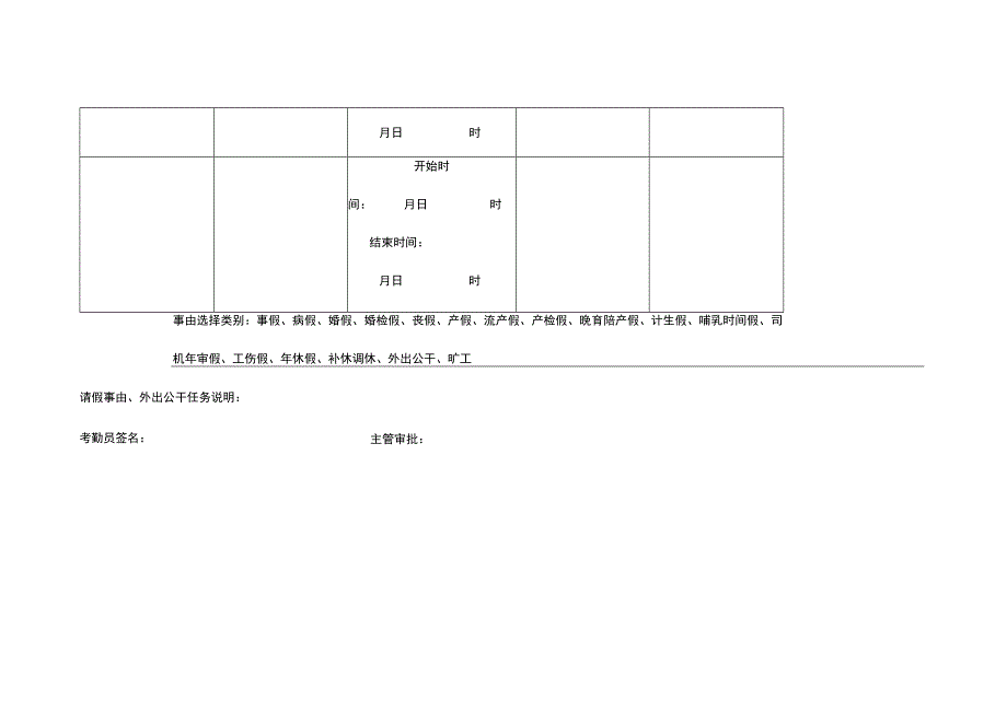 员工请假、外出申请单模板.docx_第3页