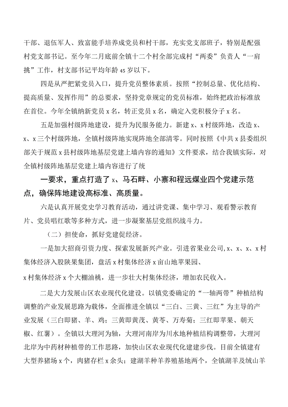 乡镇党委书记基层党建调研报告1.docx_第2页