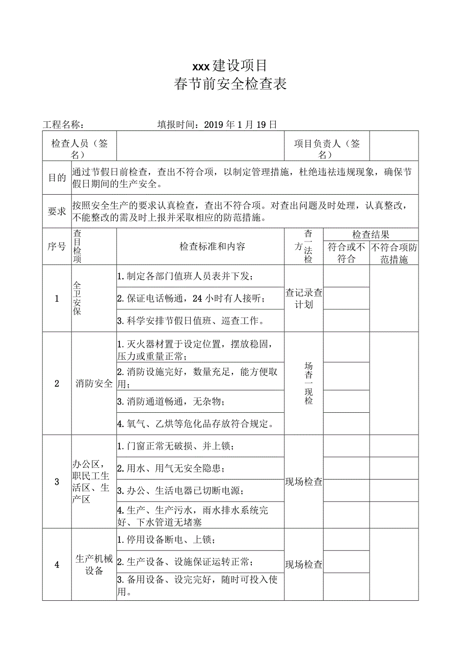 年春节前安全检查表.docx_第1页