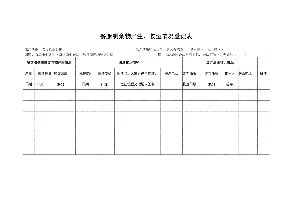 餐厨剩余物处置登记簿.docx_第2页