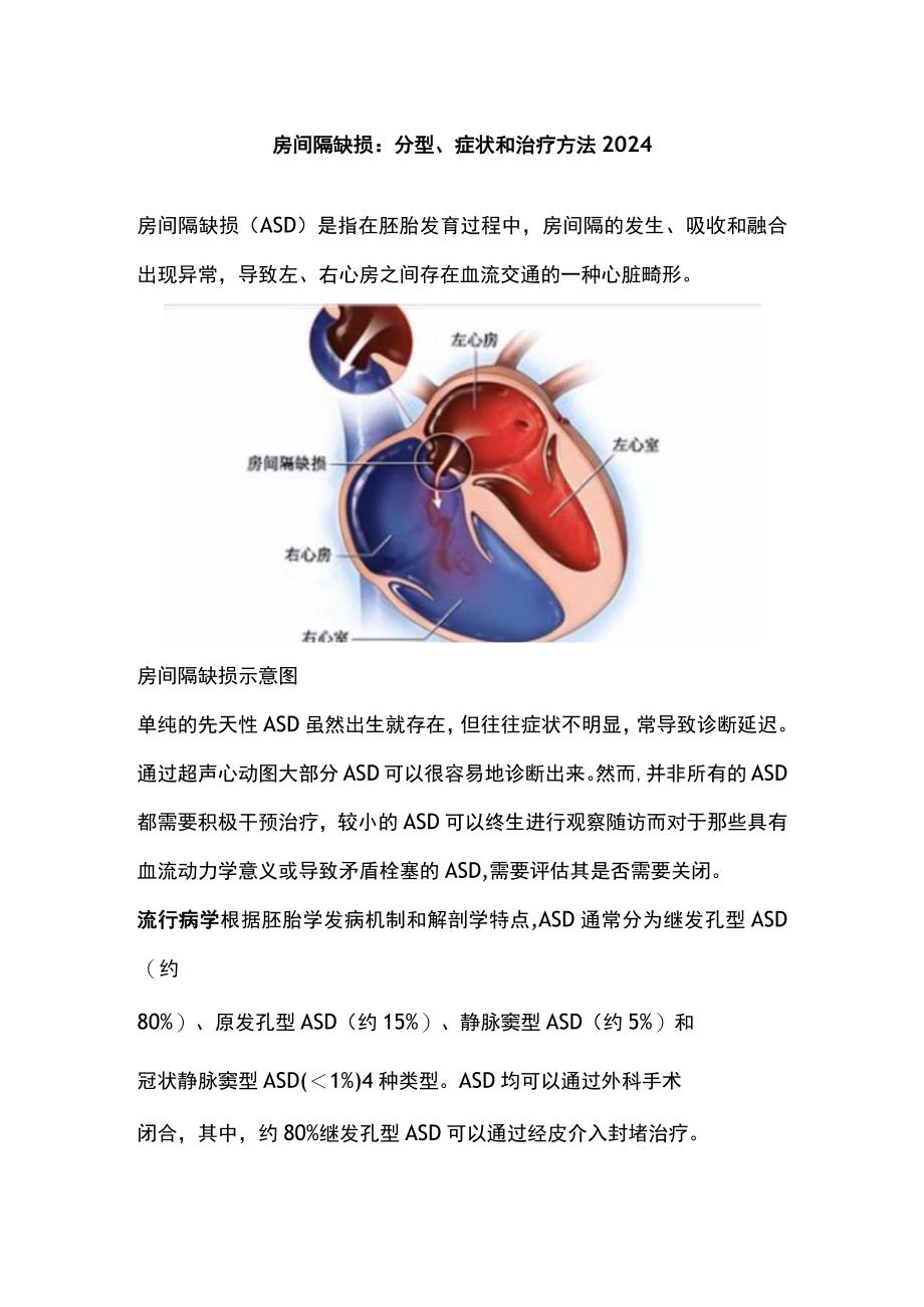 房间隔缺损：分型、症状和治疗方法2024.docx_第1页