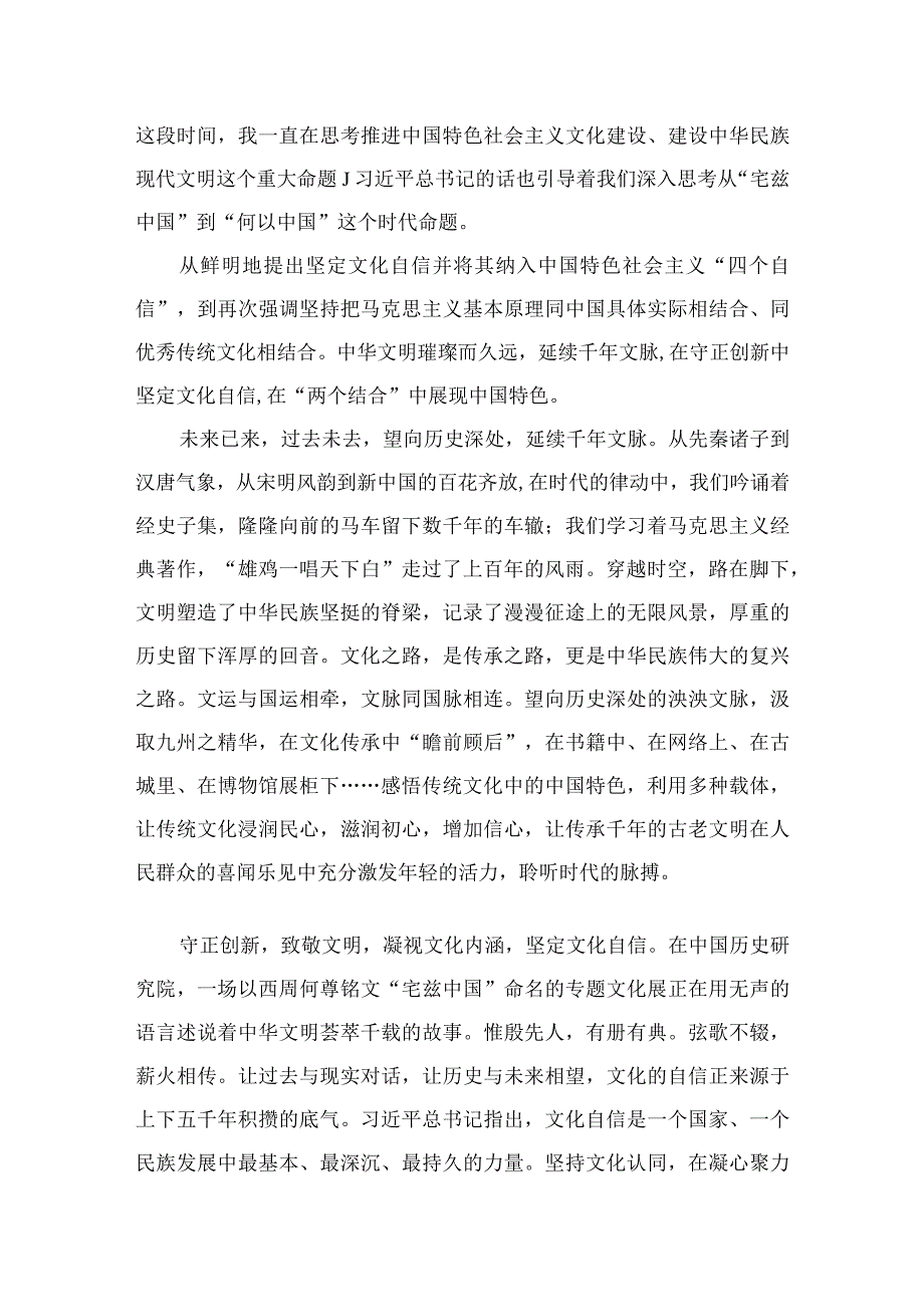 （9篇）学习在文化传承发展座谈会上重要讲话精神心得体会范文.docx_第2页