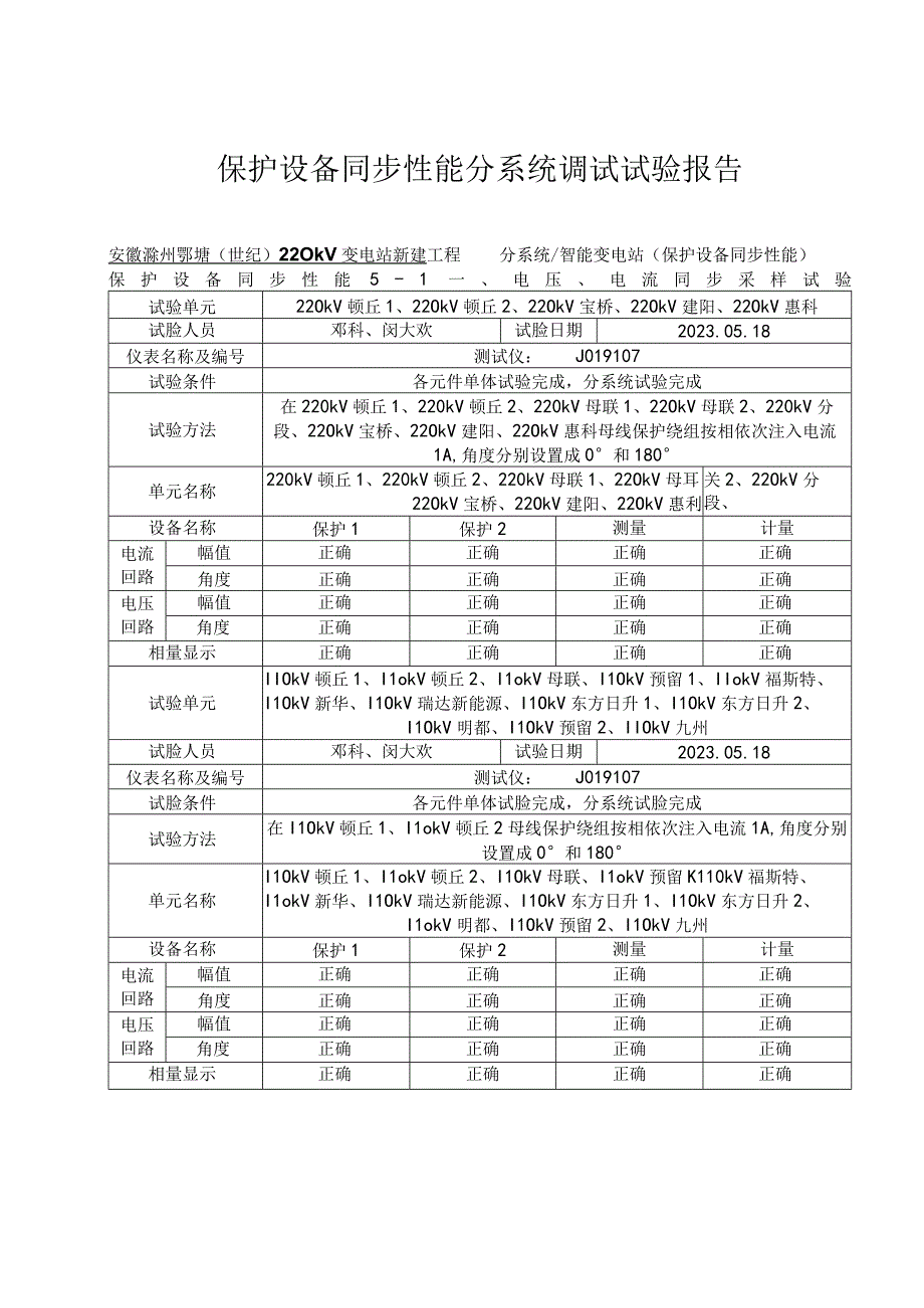 1、保护设备同步性能测试报告.docx_第1页