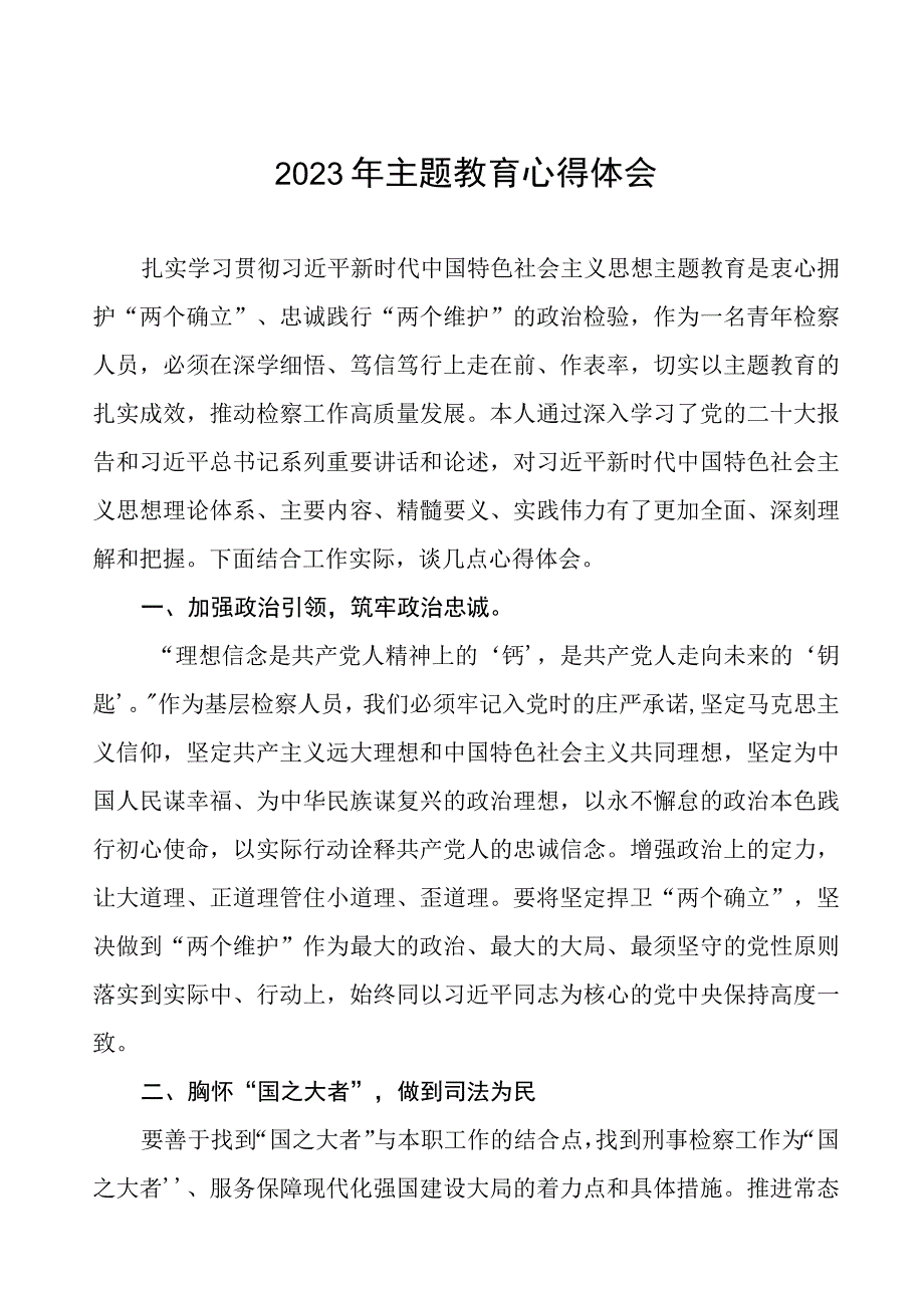 (十篇)检察院学习贯彻第二批主题教育的心得体会.docx_第1页