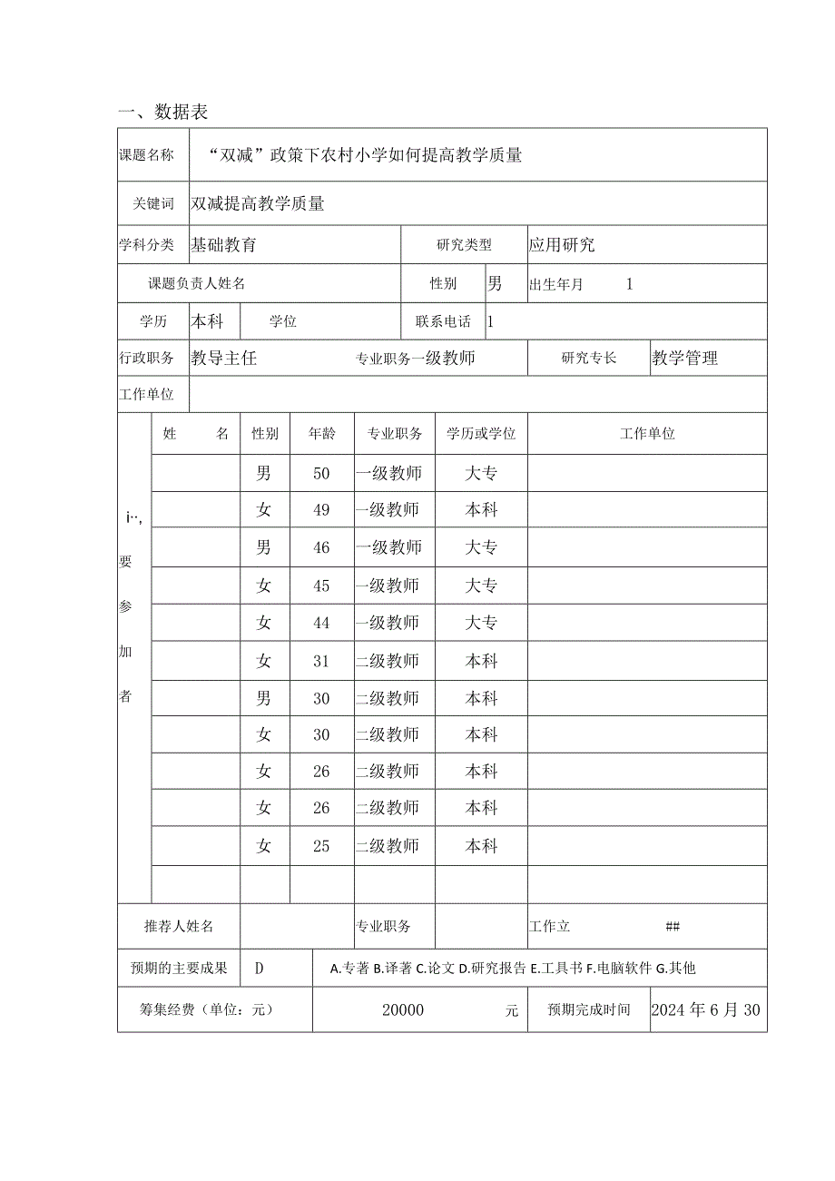 “双减”政策下农村小学如何提高教学质量课题申请评审书.docx_第3页