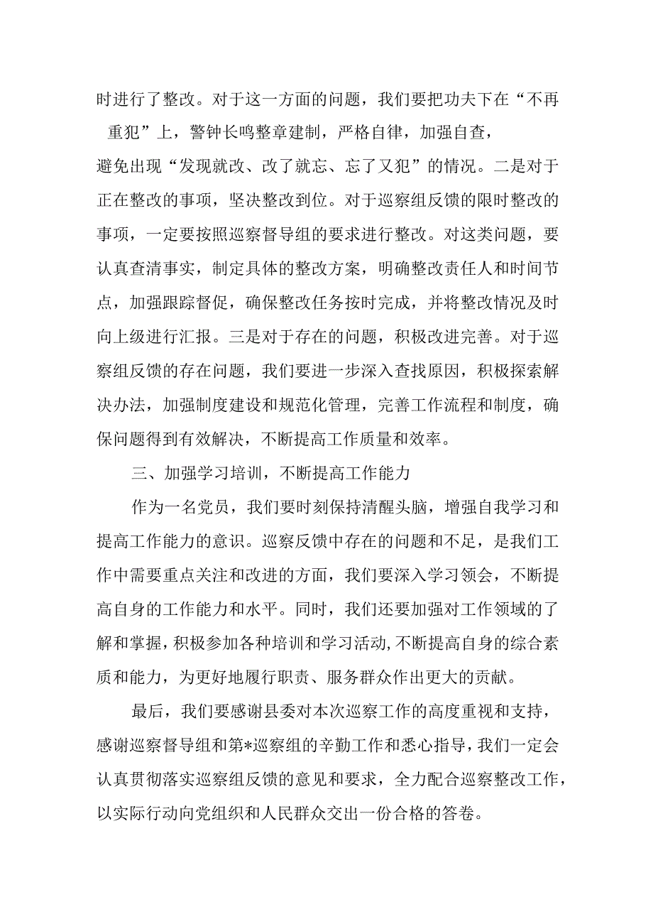 党支部书记巡察情况反馈会表态发言.docx_第2页