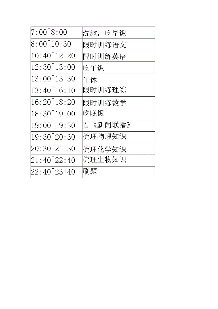 假期计划时间表.docx_第1页