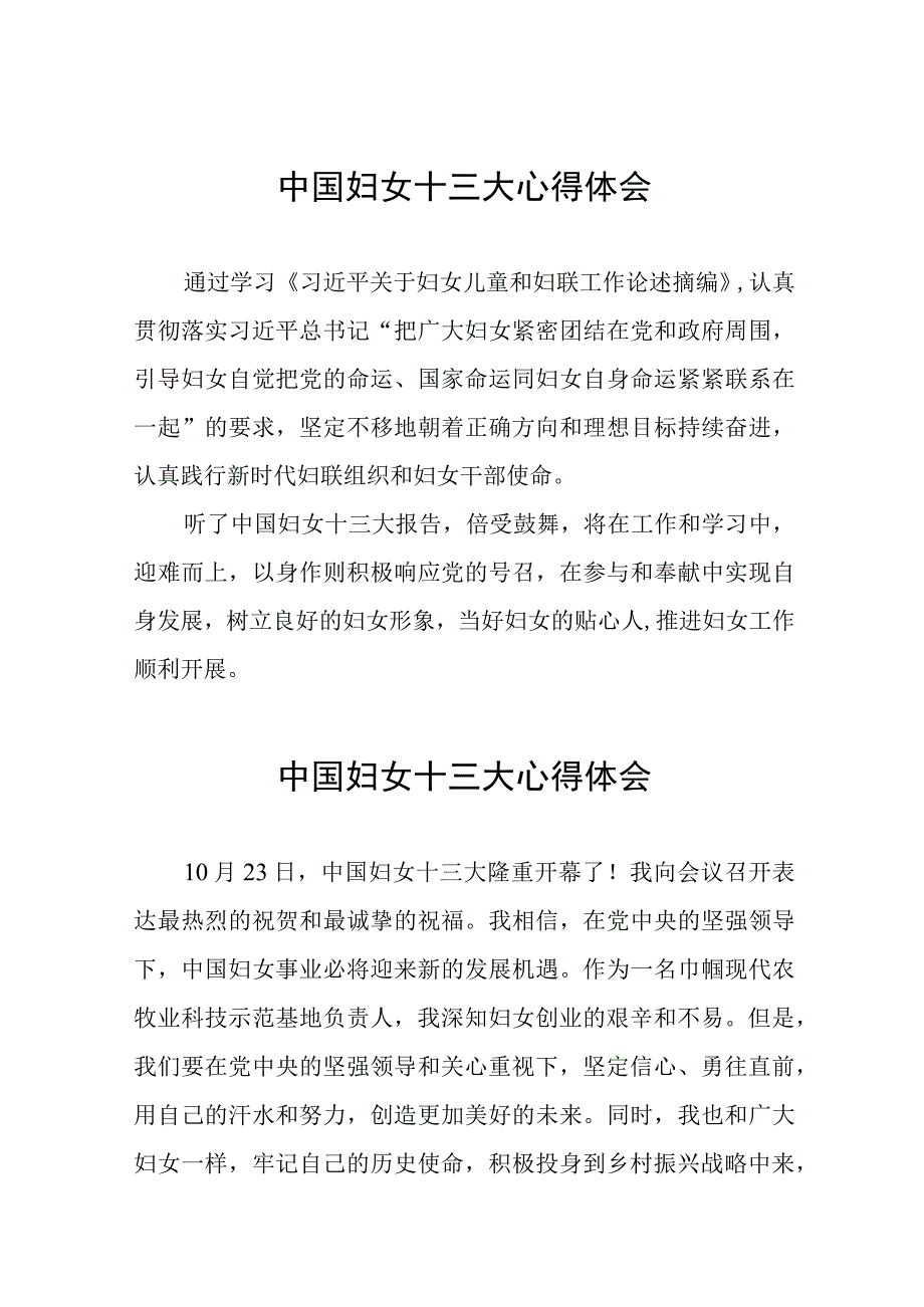 中国妇女十三大学习体会十八篇.docx_第1页