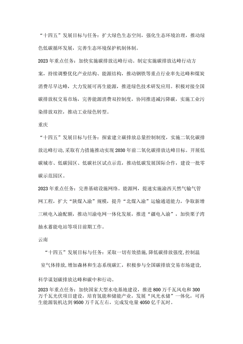 31个省市“双碳”目标及规划汇总.docx_第2页