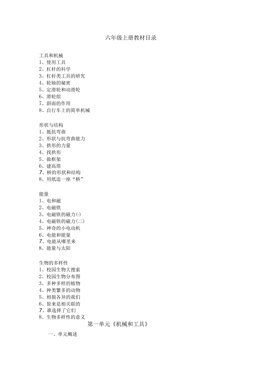 小学六年级科学上册教学设计.docx_第1页