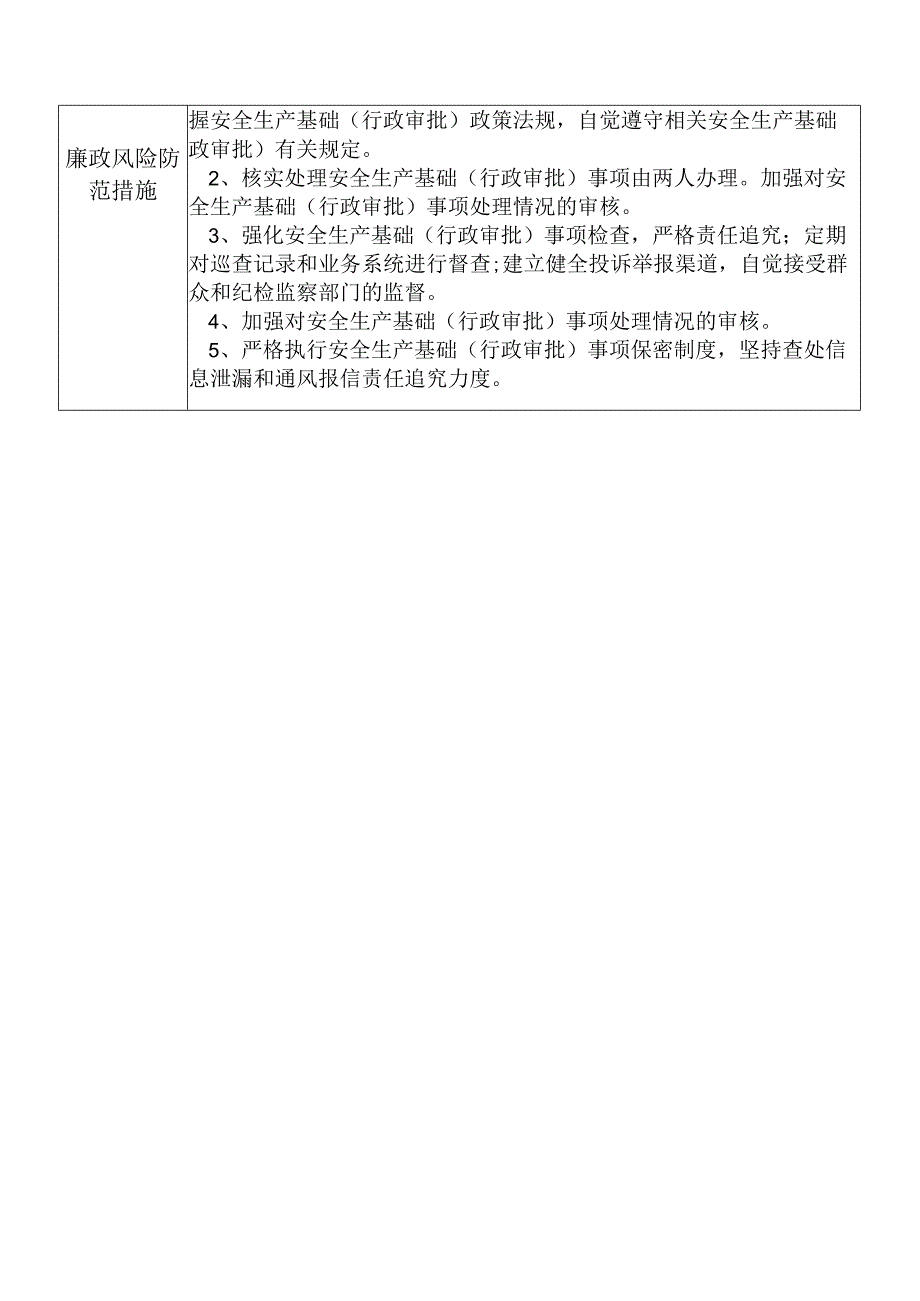 某县应急管理部门安全生产基础(行政审批)股干部个人岗位廉政风险点排查登记表.docx_第2页