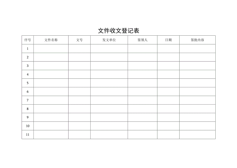 文件收文登记表.docx_第1页