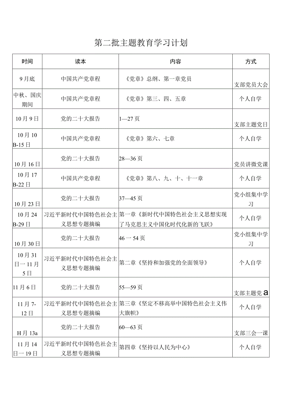 第二批主题教育学习计划.docx_第1页