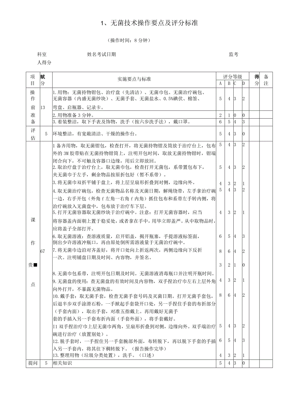 常用护理技术操作考核评分标准.docx_第3页