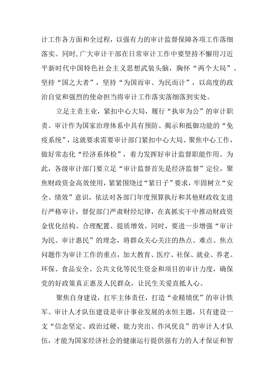 求是发布文章《在二十届中央审计委员会第一次会议上的讲话》读后感.docx_第2页