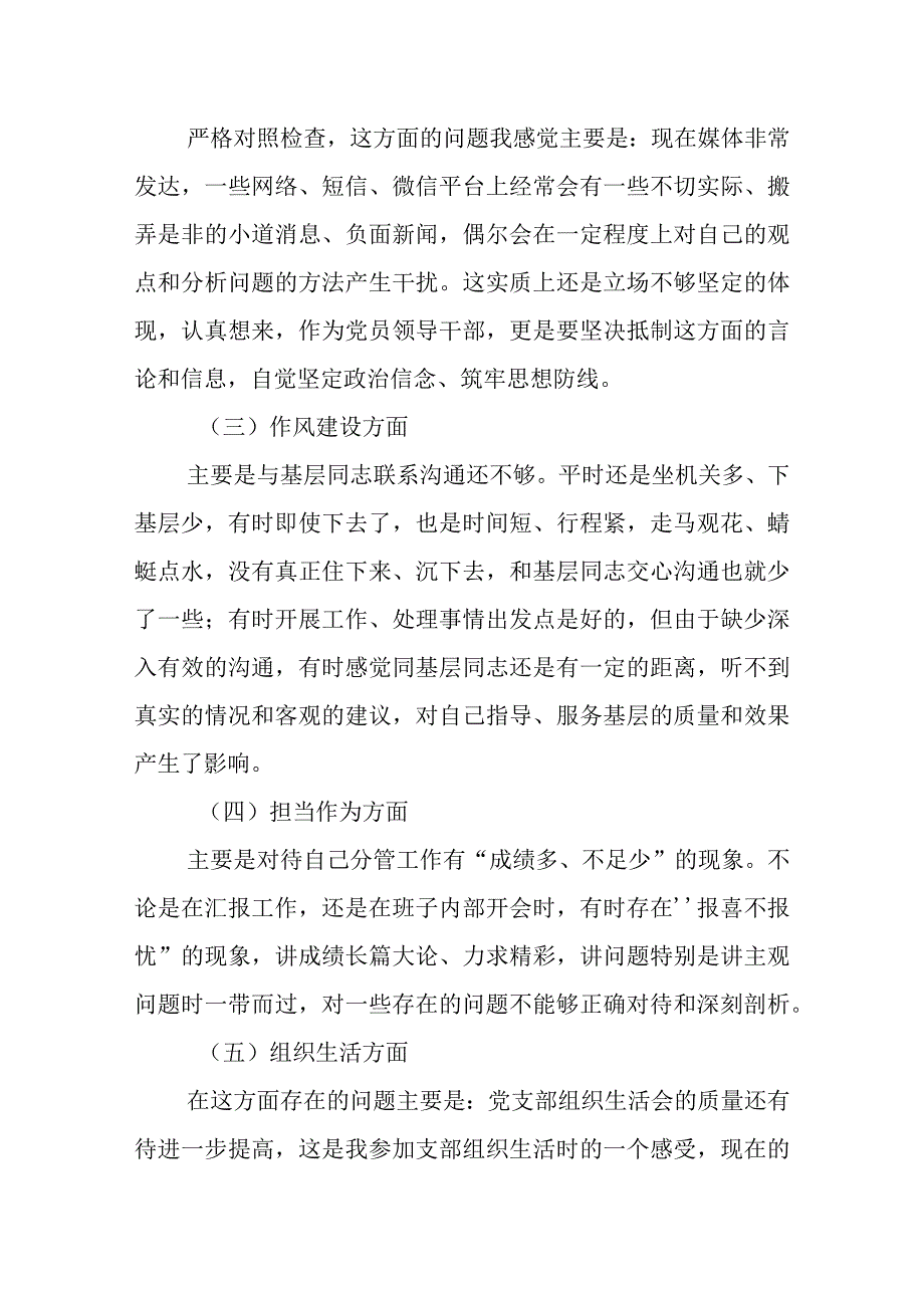 班子成员2023年专题民主生活会发言材料.docx_第2页