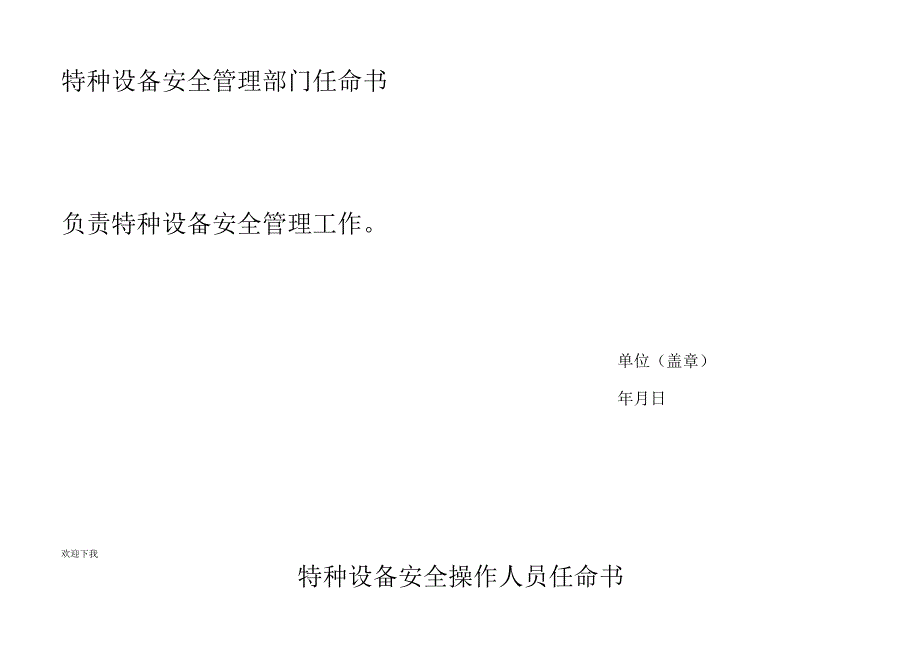 特种设备安全管理人员任命书.docx_第3页