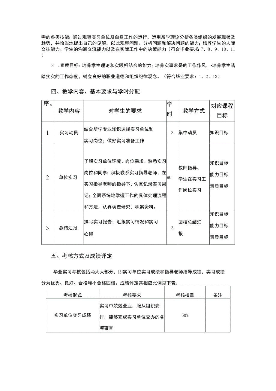 行政管理专业《行政管理毕业实习》课程教学大纲.docx_第2页