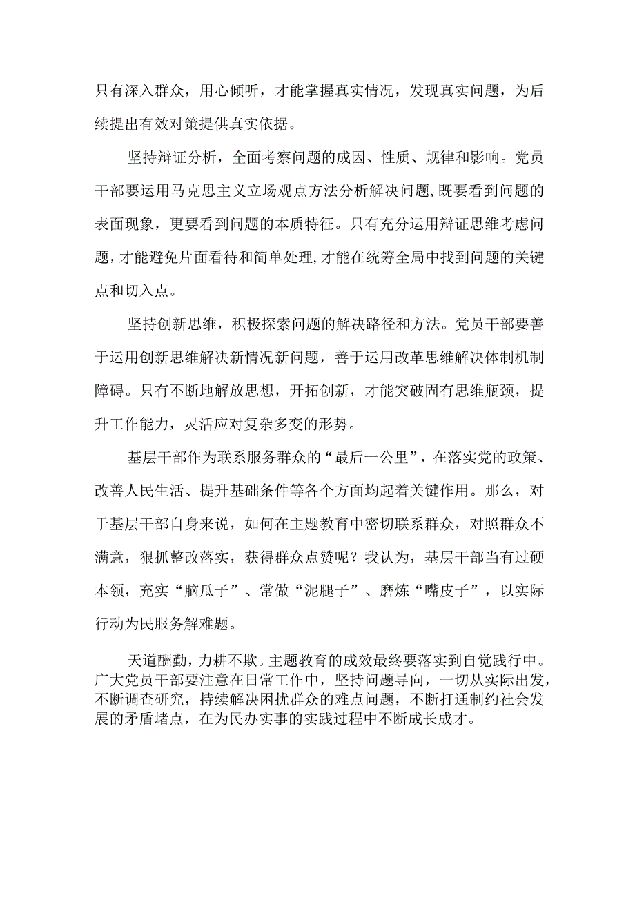 （10篇）2023第二批主题教育践行“四下基层”作风心得体会研讨发言.docx_第2页