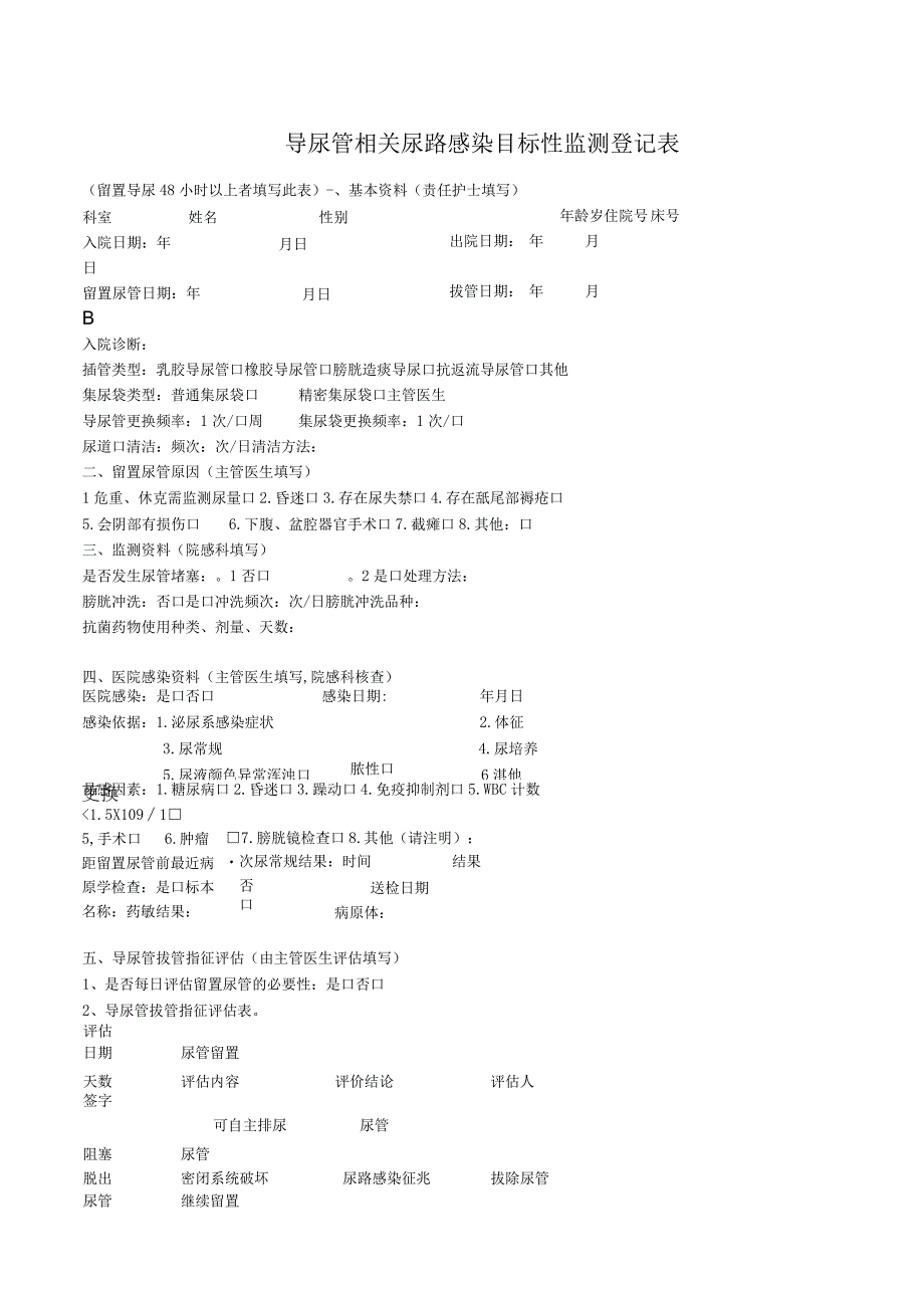 院感各种监测表汇总.docx_第1页