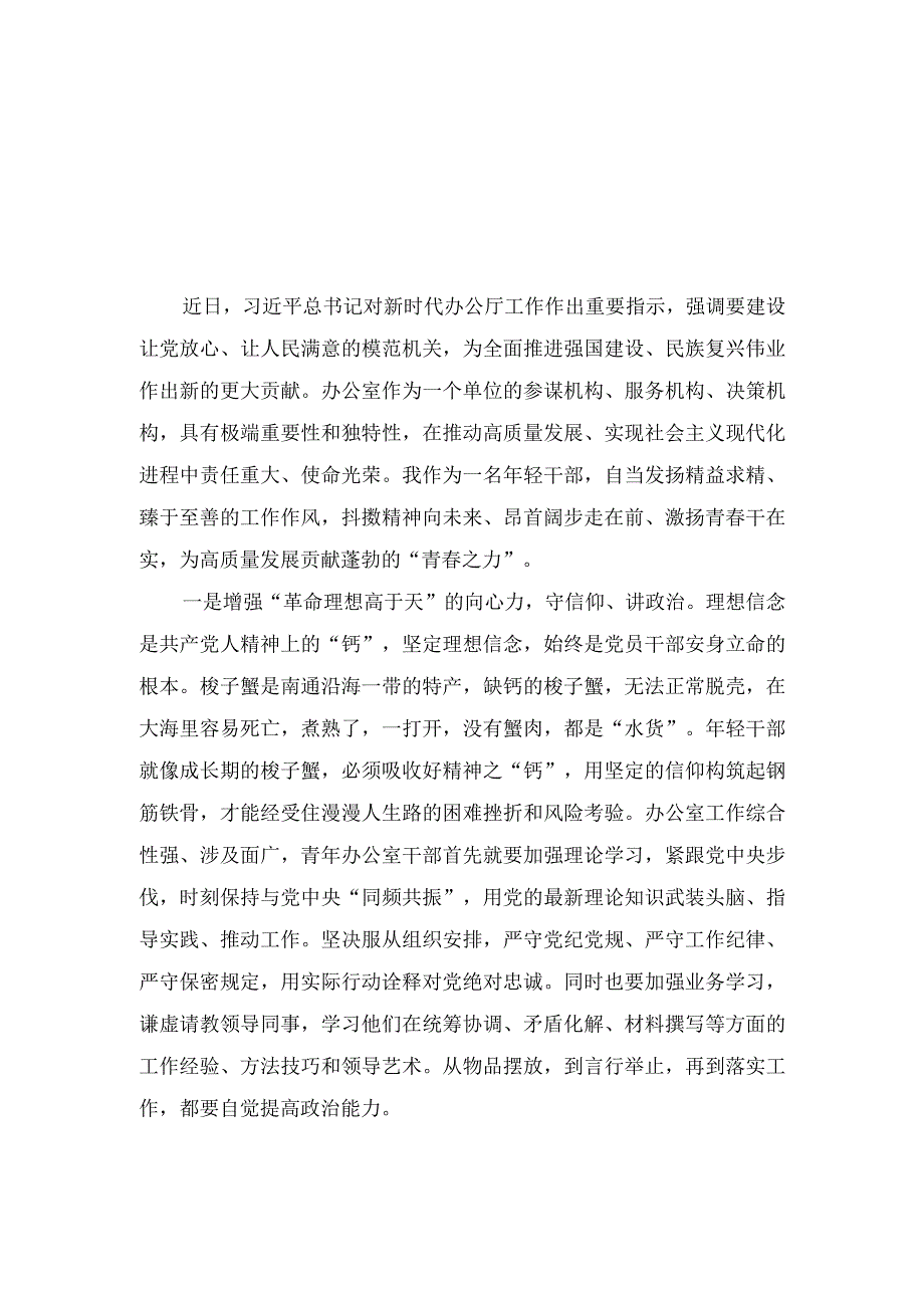 （8篇）2023年学习贯彻关于新时代办公厅工作的重要指示研讨发言.docx_第3页