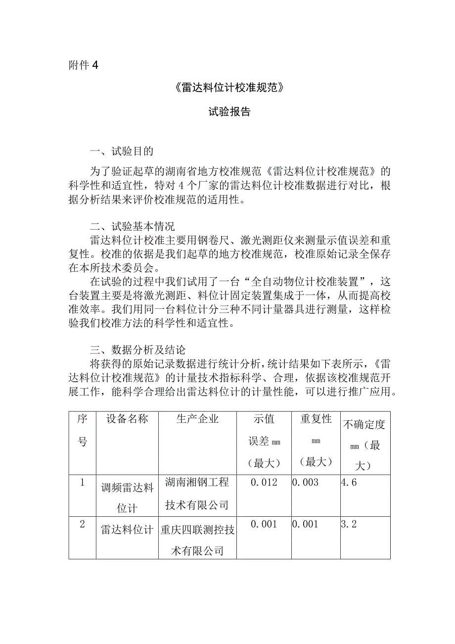 雷达料位计校准规范实验报告.docx_第1页