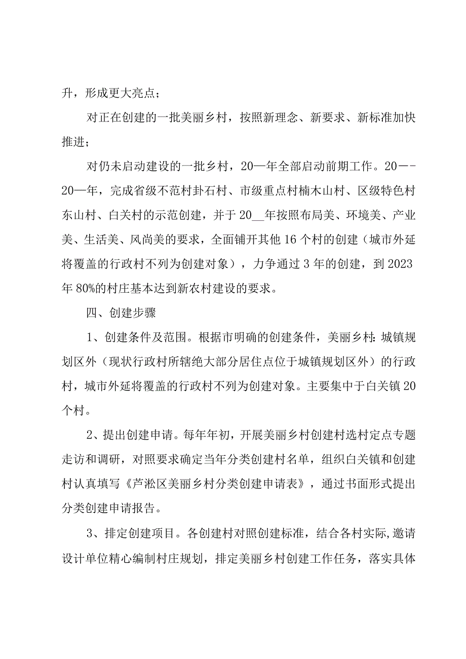 美丽乡村建设项目计划书(3篇).docx_第3页