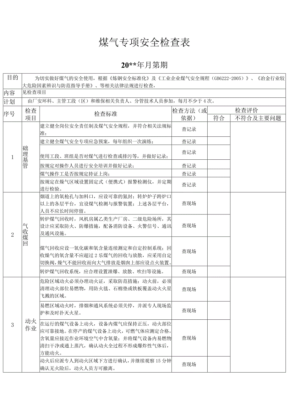 钢轧厂专项检查表（炼钢）.docx_第3页